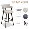 Vipbear Counter Height Swivel Barstools with Back Arms Bar Stools Set of 2 Modern Upholstered for Kitchen Island,Dining Room,Home Bar - 4 of 4