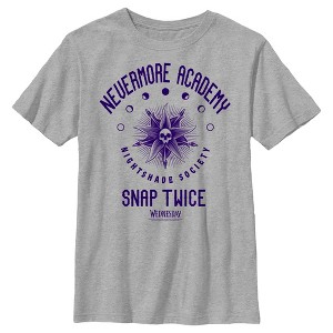 Boy's Wednesday Nevermore Academy Nightshade Society T-Shirt - 1 of 4