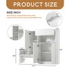 Elegant 2-in-1 Shoe Cabinets with Soft Cushion, Modern Storage Bench with Arched Doors & Rebound Devices - Leovsnove - 3 of 4
