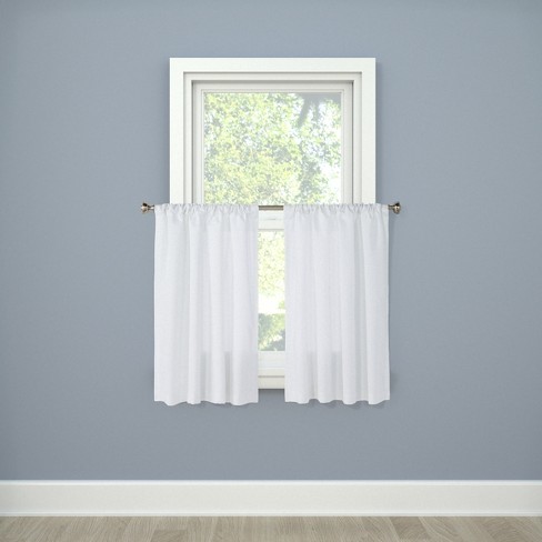Twill Caf Curtain Tiers White 36 X42 Room Essentials Target