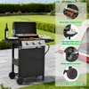 BAOURE 3-Burner Propane Gas Grill, 26,000 BTU Stainless Steel Barbecue Grill with Electronic Ignition & Precision Temperature Control - 2 of 4
