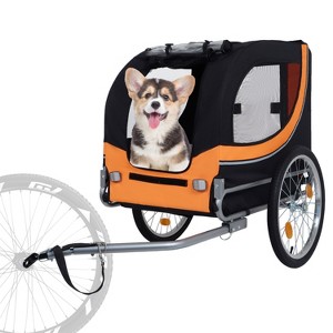 Kumasinova Folding All-Terrain Dog Bike Trailer,Steel Frame Capacity for Small Medium Dogs,Universal Bike Hitch for Cycling,Jogging,Camping - 1 of 4