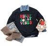 Simply Sage Market Women's Graphic Sweatshirt Holly Jolly Vibes Smile - 2 of 2