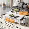 Vynxaria White U-Can Lift-Top modern space Coffee Table - 4 of 4