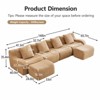 Aukfa Modular Teddy Fabric Sofa,Convertible Modular Sectional Sofa Set , 4-Seats with 1/2 Ottoman Soft Boneless Design for Living Room - 4 of 4