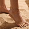 14K Gold Anklets for Women Waterproof Ink Anklets Set Layered Anklet Bracelets - 3 of 4