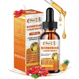 Alliwise Organic Berberine Supplement Liquid Drops - Premium Berberine HCL 1500mg - Supports Immune & Digestive - 60ml - 1 of 4