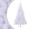 vidaXL Artificial Half Christmas Tree White PVC, Steel 59.1 in high - 7 x 4 ft White - 2 of 4