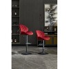 Red two-piece bar stool, adjustable bar stool - 2 of 4