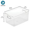 iDesign Pantry Storage Bin with Handles, Set of 4, Clear, Made in USA - 3 of 4