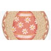 Earth Rugs Decorative Pink Egg 7" Round Coaster – Rustic Holiday Accent - 2 of 3