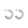 SHINE by Sterling Forever Philippa Ribbed Huggie Hoop Earrings - 4 of 4