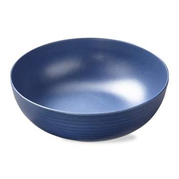 TAG Denim Blue Brooklyn Melamine Brooklyn Melamine Plastic Dinning Serving Bowl Dishwasher Safe Indoor/Outdoor 12x12 inch Serving Bowl