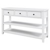 YOOCOZZ Pine Solid Wood Classic Design console table with Two Open Shelves - 3 of 4