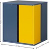 Bedside Tables with LED Farmhouse Gray Nightstand Tables with Glass Shelves Led End Table - 3 of 4