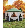 13x13ft Pop Up Gazebo Outside Canopy Tent with 6 Pcs Mosquito Netting One Push Setup - 2 of 4