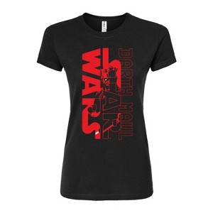 Women's - Star Wars - Darth Maul Logo Juniors Fitted Graphic T-Shirt Fitted Graphic T-Shirt - 1 of 3