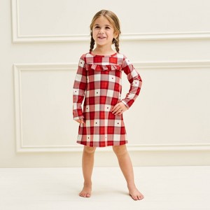 cat and jack holiday dress Toddler Girls' Plaid Long Sleeve Nightgown Costumes: Women's Costumes