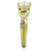 Slickblue Women's Classic Pave Ring in IP Gold Stainless Steel with 6mm Clear CZ Center Stone, 3g, size 5–10 - 4 of 4