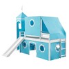 NicBex Twin Size Solid Wood House Loft Bed with Slide & Colorful Tent & Tower Design,Modern Bed Frame for Kids Room,Bedroom - 4 of 4