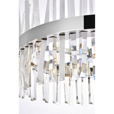 Serephina 25" Chrome Crystal Round Pendant Light