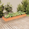 vidaXL Garden Raised Bed Natural wood Solid fir wood, Non-woven fabric - Brown 94.5" x 23.6" x 9.8" - 2 of 4