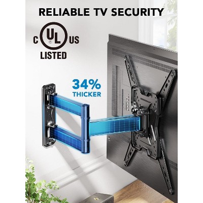 Black Steel Full Motion TV Wall Mount for 26-60" TVs