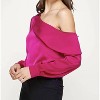 Women's One Shoulder Satin Bodysuit - Strut & Bolt - 4 of 4