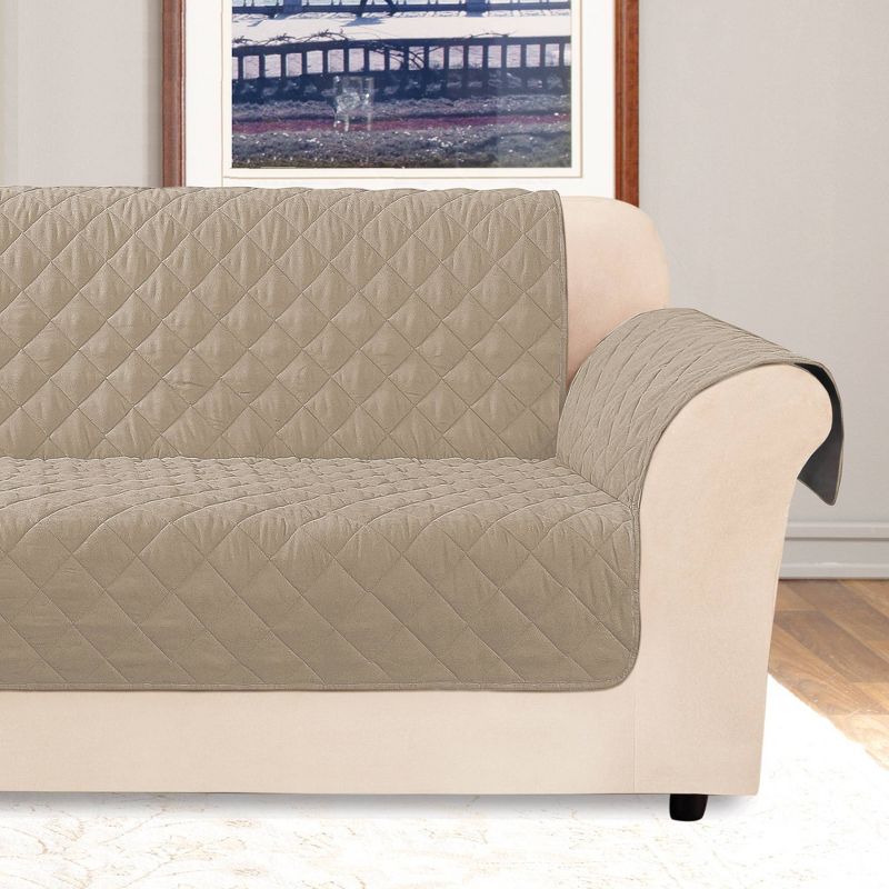 Microfiber Non-Slip Sofa Furniture Protector - Sure Fit, 4 of 6