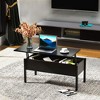 39" Modern Minimalist Lift Top Coffee Table, Center Coffee Table With Storage, Floor Standing Coffee Table For Living Room Bedrooms Apartment - 3 of 4