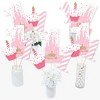 Big Dot of Happiness 1st Birthday Little Princess Crown - Pink and Gold Princess First Birthday Party Centerpiece Sticks - Table Toppers - Set of 15 - 2 of 4