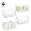 mDesign Plastic Bathroom Storage Organizer Bin with Open Front - 2 of 4