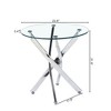 Modern Coffee Table, Glass Tea Table Center End Table for Living Room and Office - 3 of 4