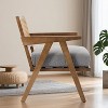 Acekool Mid Century Rattan Accent Chair, Wood Legs, Upholstered Cushion, for Living Room/Bedroom - 2 of 4