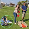 GoSports Portable PVC Framed Cornhole Toss Game Set with 8 Bean Bags and Travel Carrying Case - Choose American Flag Design, Red & Blue or Football - 4 of 4