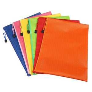 Unique Bargains Waterproof Cloth Zipper Home Office Travel File Bags 12 Pcs - 1 of 4