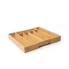 LunaLulinlk Natural Bamboo Expandable Silverware Organizer, 13.98 x 10.04-15.35 x 1.97 inches - 3 of 4