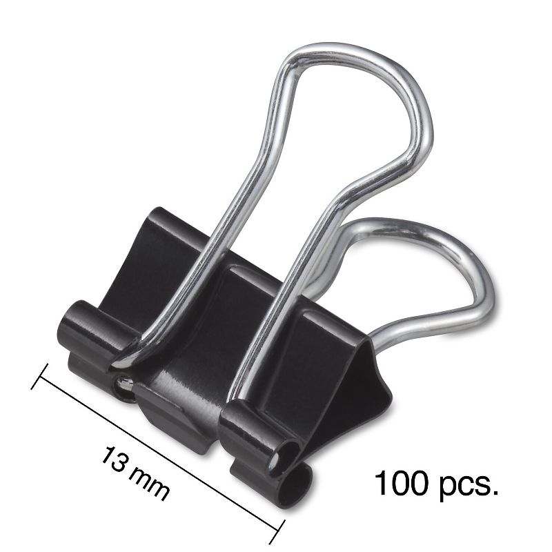 Staples Micro Metal Binder Clips Black 1/2" Size with 1/8" Capacity 15340, 4 of 6
