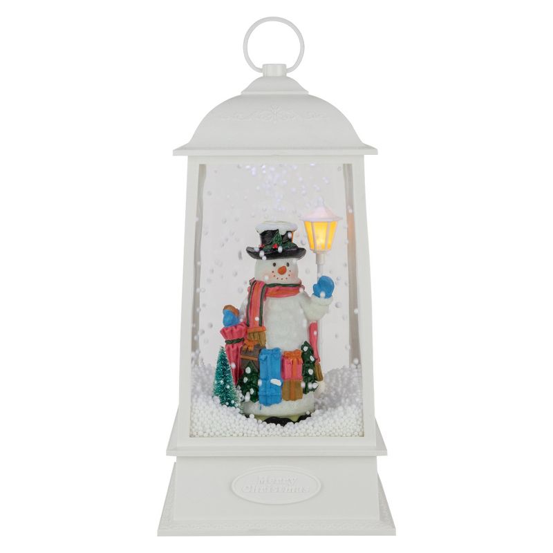 Northlight 13.5" LED Lighted Musical Snowing Snowman Christmas Lantern, 1 of 5