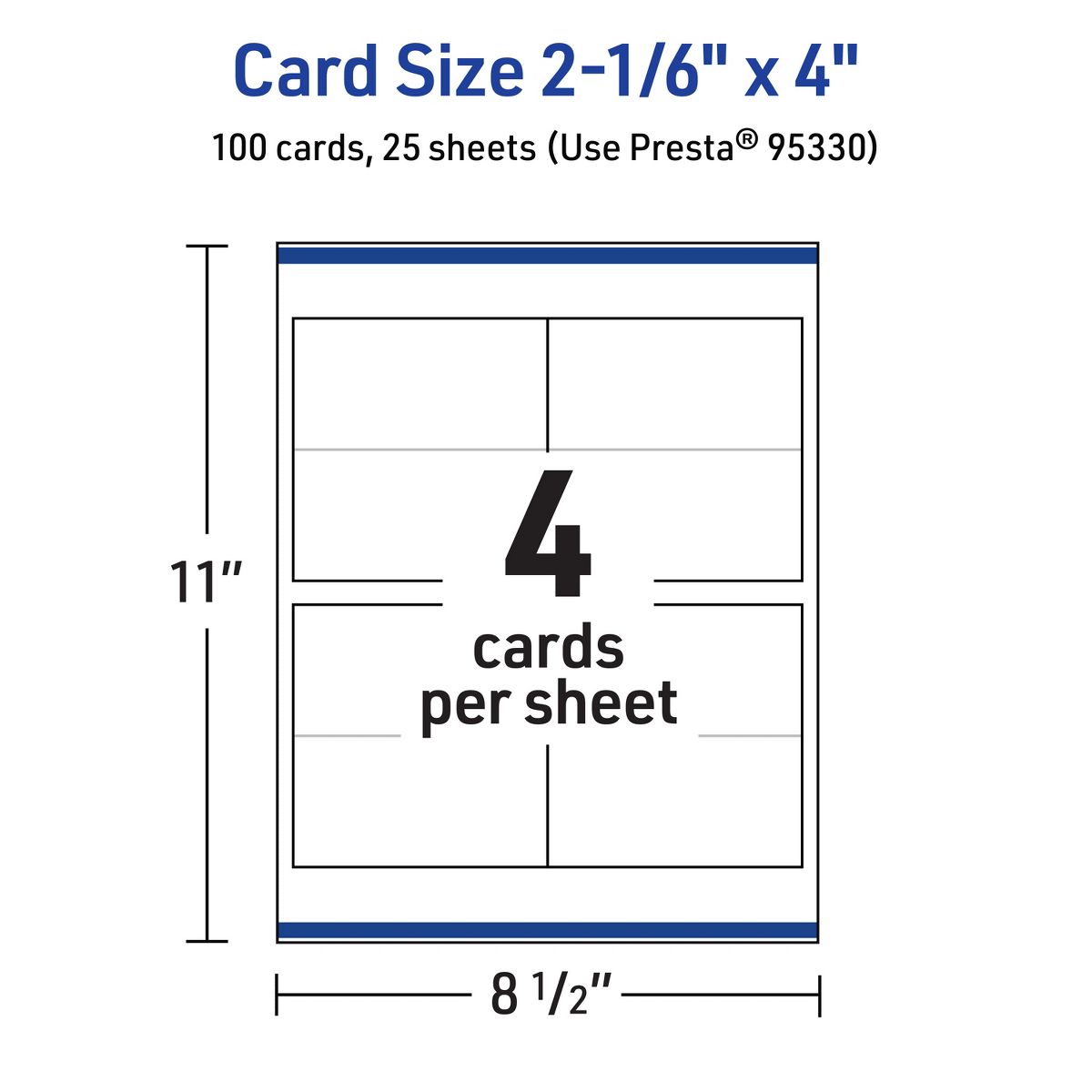 Avery Matte White Tent Cards, 2-1/6" x 4" Rectangle - thumbnail 5