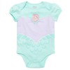 Disney Princess Ariel Belle Cinderella Rapunzel Tiana Snow White Aurora Baby Girls 5 Pack Bodysuits Newborn to Infant - 2 of 4