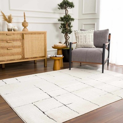 Hauteloom Koume Beige Maze Area Rug