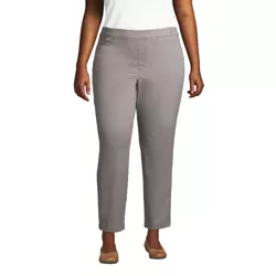 Lands' End Women's Plus Size Mid Rise Pull On Chino Ankle Pants - 18w -  Forest Moss : Target