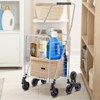 VEVOR Grocery Shopping Cart, 45L Stair Climbing Shopping Cart with 360° Rolling Swivel Wheels, Stair Climber Utility Cart with Tri-Wheels - 2 of 4