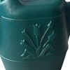 Union Products 63065 Indoor Outdoor 2 Gallon Plastic Plant Watering Can w/ Tulip Design and 2 Handles for Garden, Potted Plants, and Patio Pots, Green - 2 of 4