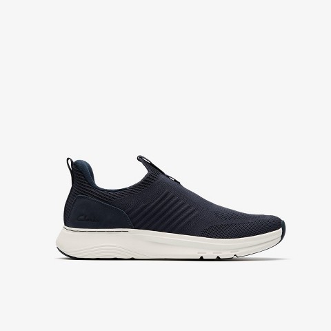 Clarks Mens Motion Trek IN Navy Knit Shoes 8 Medium