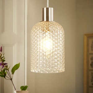 Rennnsan Ulwena 5" W 1 - Light Dome Textured Glass Modern Dimmable Flush Mount - 1 of 4