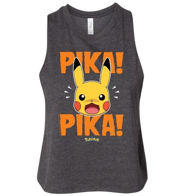 Women's - Pokémon - Pika Pika Scared Graphic Racerback Tank