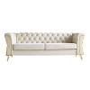 NicBex 87.4 Inch Velvet Tufted 2-Seat Sofa with Metal Legs for Living Room,Apartment,Bedroom - 2 of 4