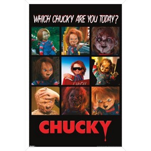 Trends International Child's Play - Which Chucky Are You Today Framed Wall Poster Prints - 1 of 4